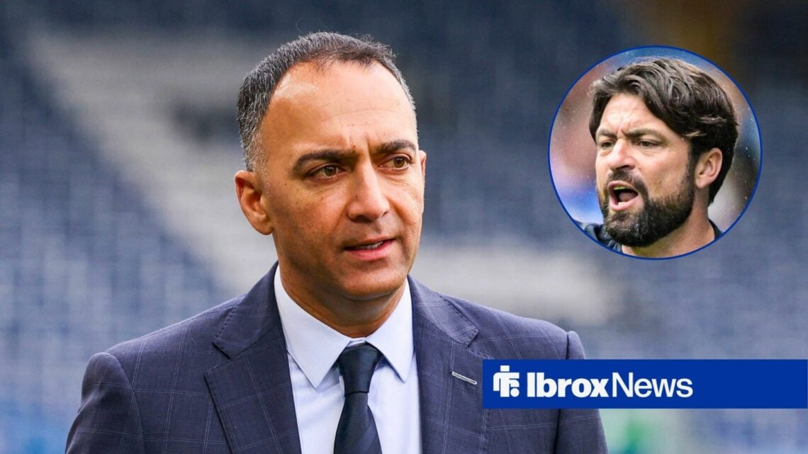Rangers vice-chairman Paraag Marathe and Russell Martin in circular inset
