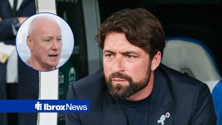 Rangers manager Russell Martin and talkSPORT host Jim White in circular inset