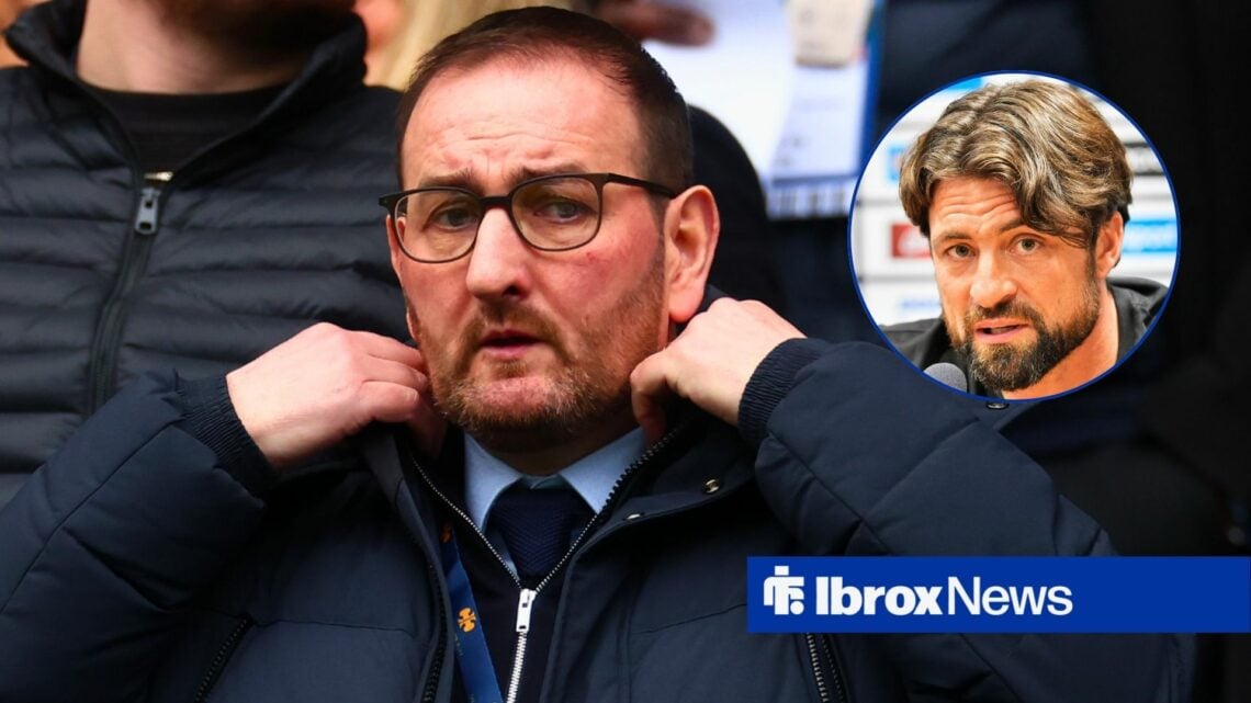Rangers sporting director Kevin Thelwell and Russell Martin in circular inset