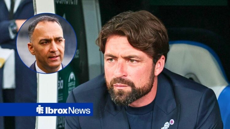 Rangers manager Russell Martin and Paraag Marathe in circular inset