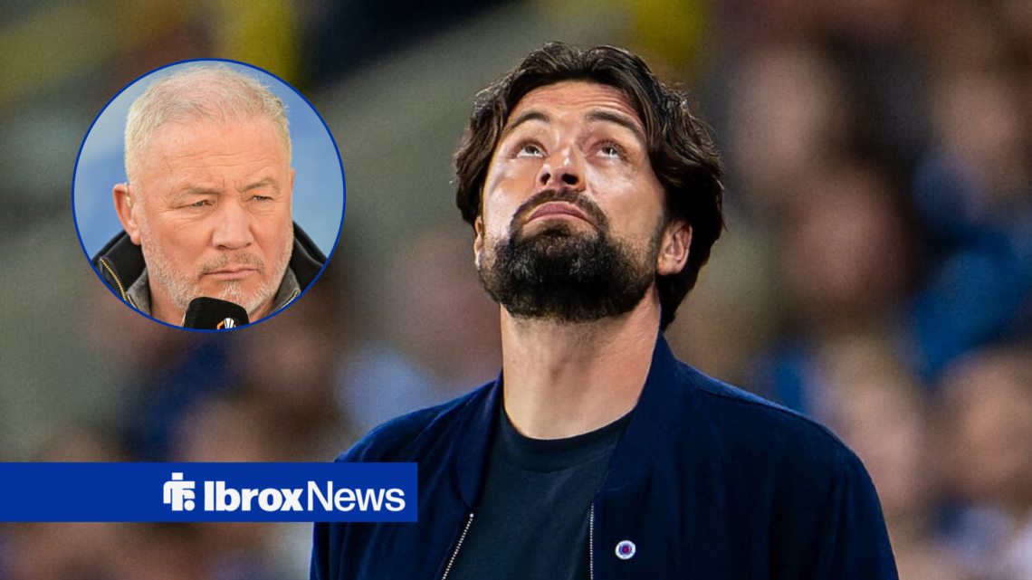 Rangers manager Russell Martin and Ally McCoist in circular inset