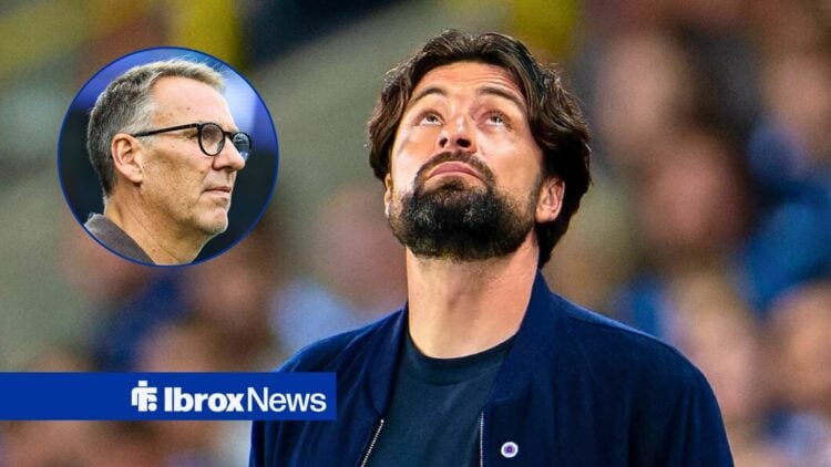 Rangers manager Russell Martin and Paul Merson in circular inset