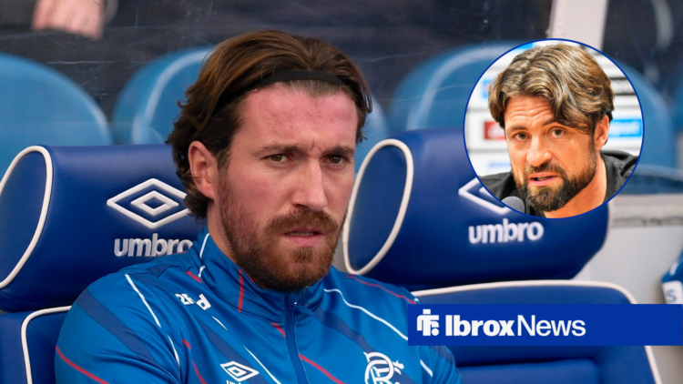 Rangers midfielder Joe Rothwell and Russell Martin in circular inset