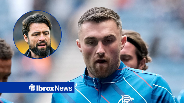 Rangers defender John Souttar and Russell Martin in circular inset