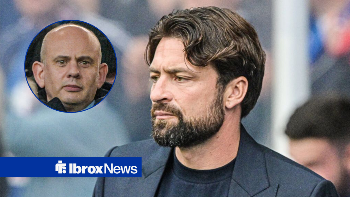 Rangers manager Russell Martin and Patrick Stewart in circular inset