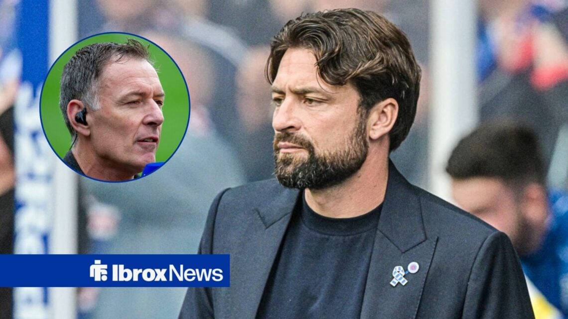 Rangers manager Russell Martin and Chris Sutton in circular inset