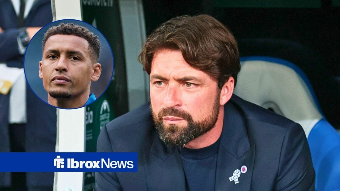 Rangers manager Russell Martin and James Tavernier in circular inset
