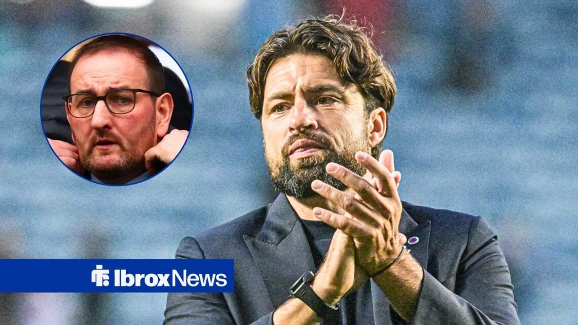 Rangers manager Russell Martin and Kevin Thelwell in circular inset