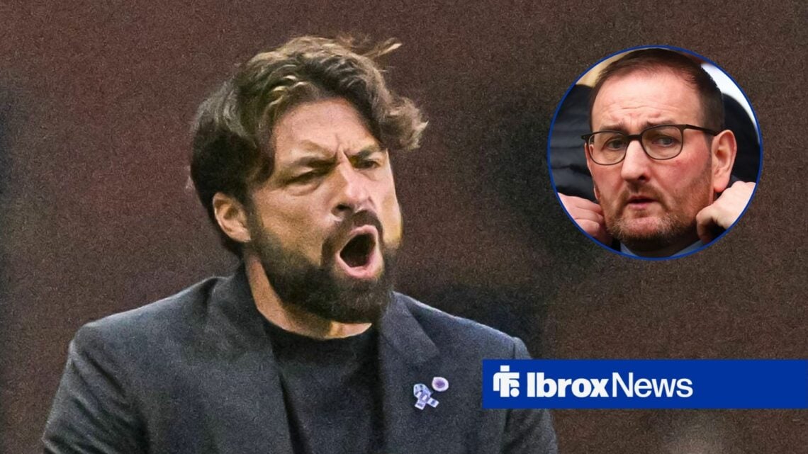Rangers manager Russell Martin and Kevin Thelwell in circular inset