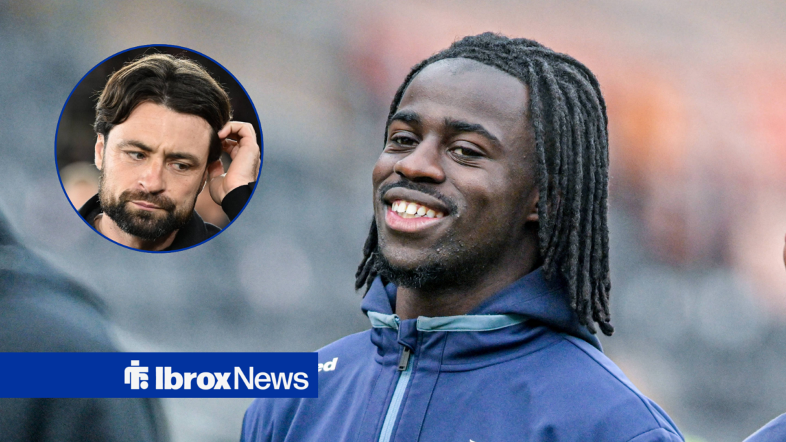 Rangers defender Clinton Nsiala and Russell Martin in circular inset