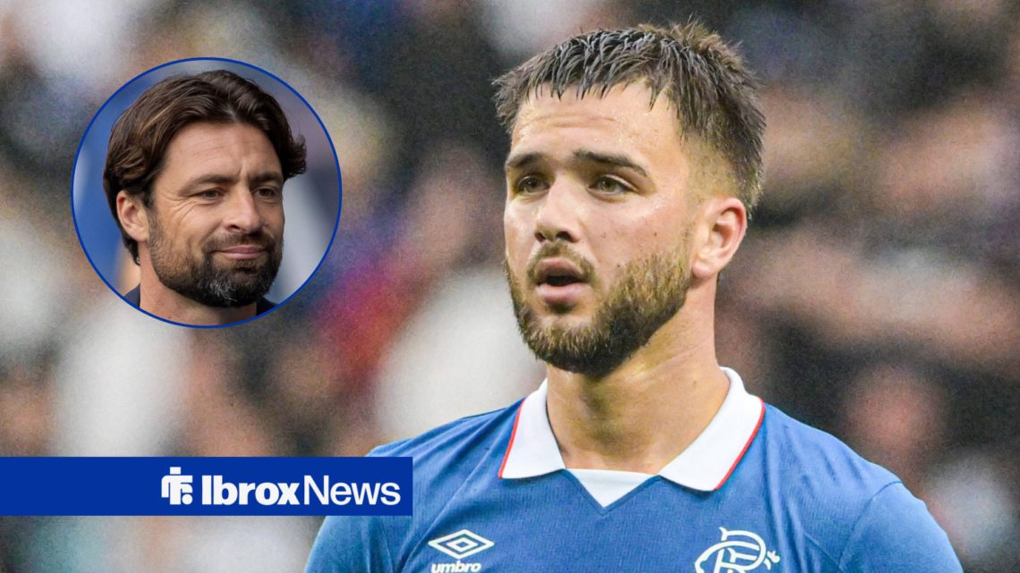 Rangers midfielder Nicolas Raskin and Russell Martin in circular inset