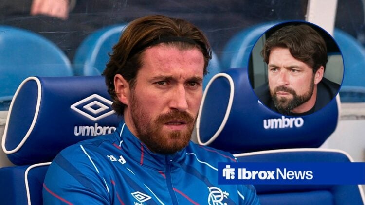 Rangers midfielder Joe Rothwell and Russell Martin in circular inset