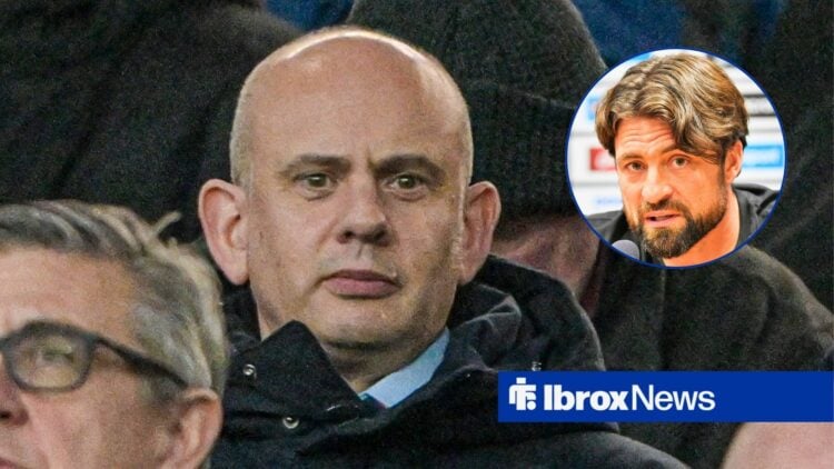 Rangers CEO Patrick Stewart and Russell Martin in circular inset