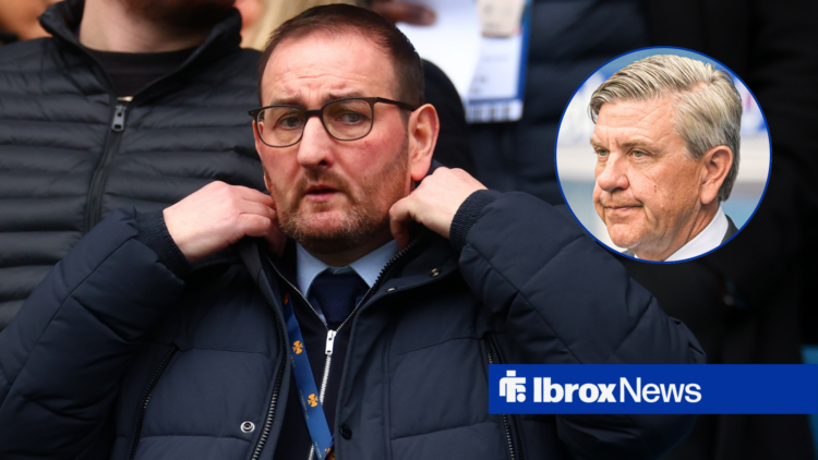 Rangers sporting director Kevin Thelwell and Andrew Cavenagh in circular inset