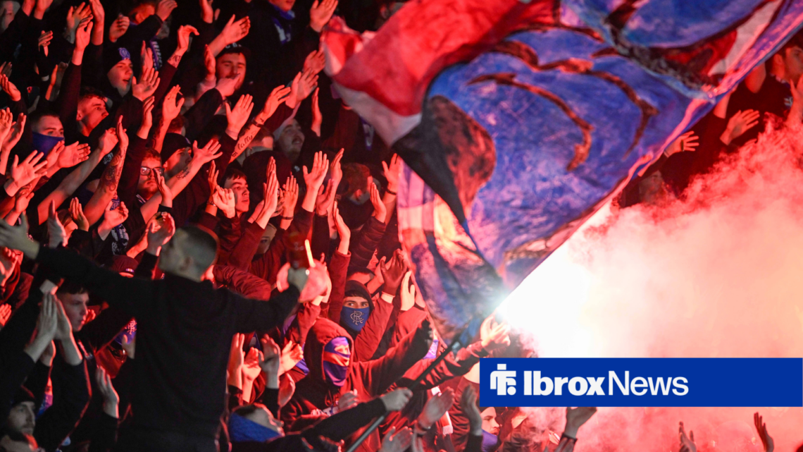 Rangers fans chanting inside Ibrox