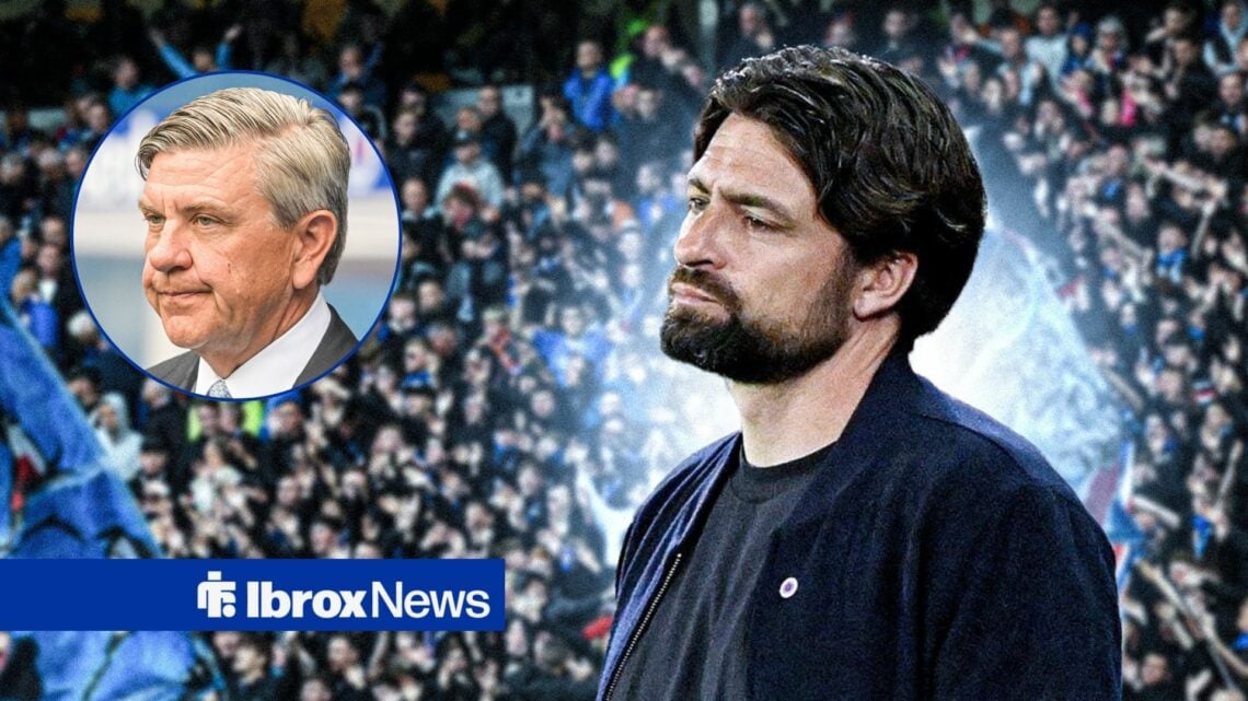 An image of Russell Martin looking sad, next to a circular inset of Andrew Cavenagh looking unhappy