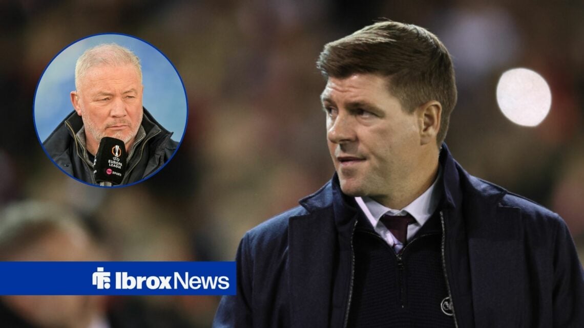 Steven Gerrard alongside a circle inset of Ally McCoist.