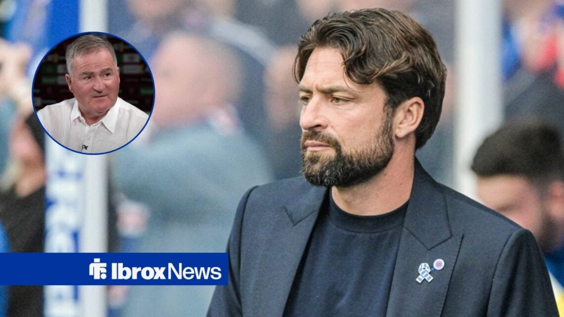 Russell Martin alongside a circle inset of Richard Keys.