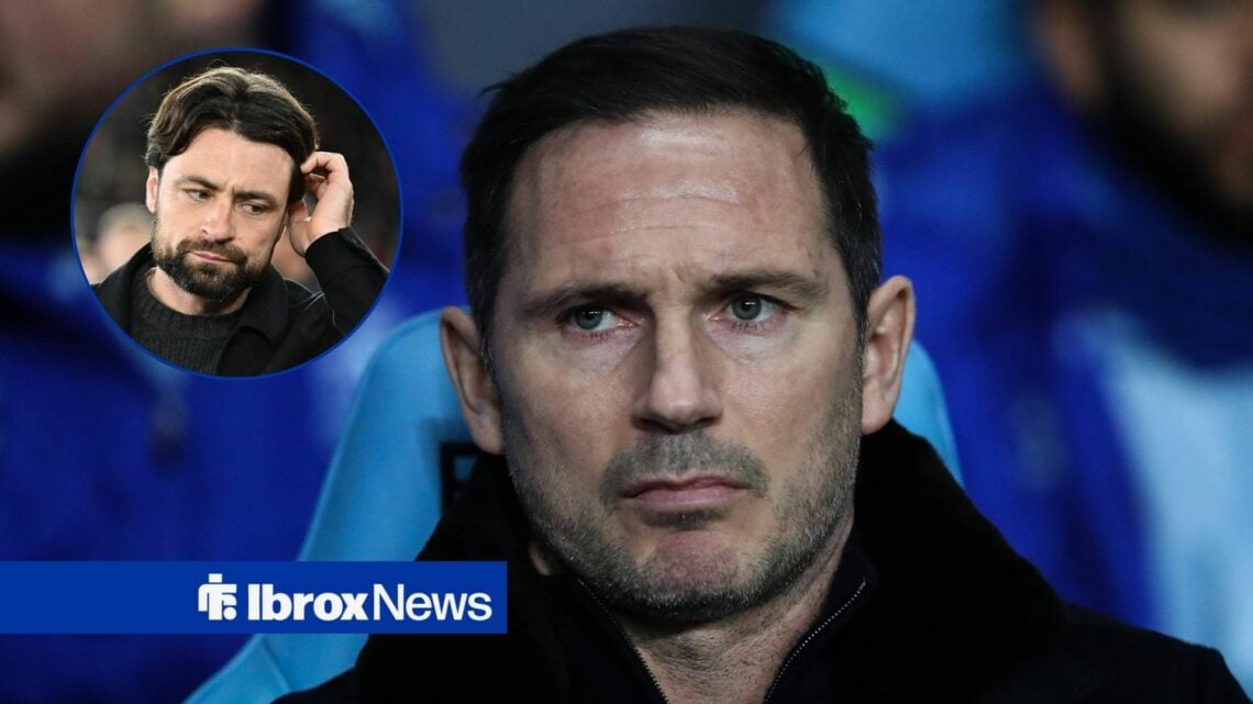 Frank Lampard watches on, with Russell Martin in a circular frame inset