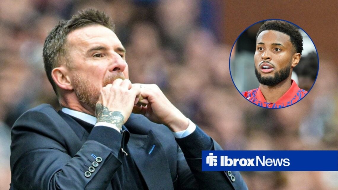 Barry Ferguson alongside a circle inset of Youssef Chermiti.