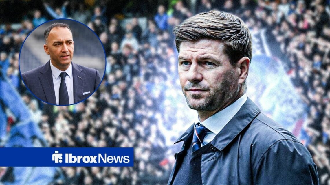 Steven Gerrard alongside a circle inset of Paraag Marathe.