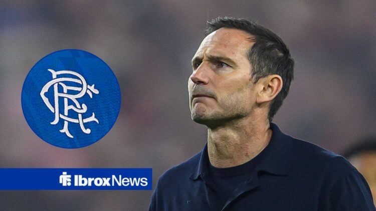 Coventry City manager Frank Lampard with Rangers badge inset