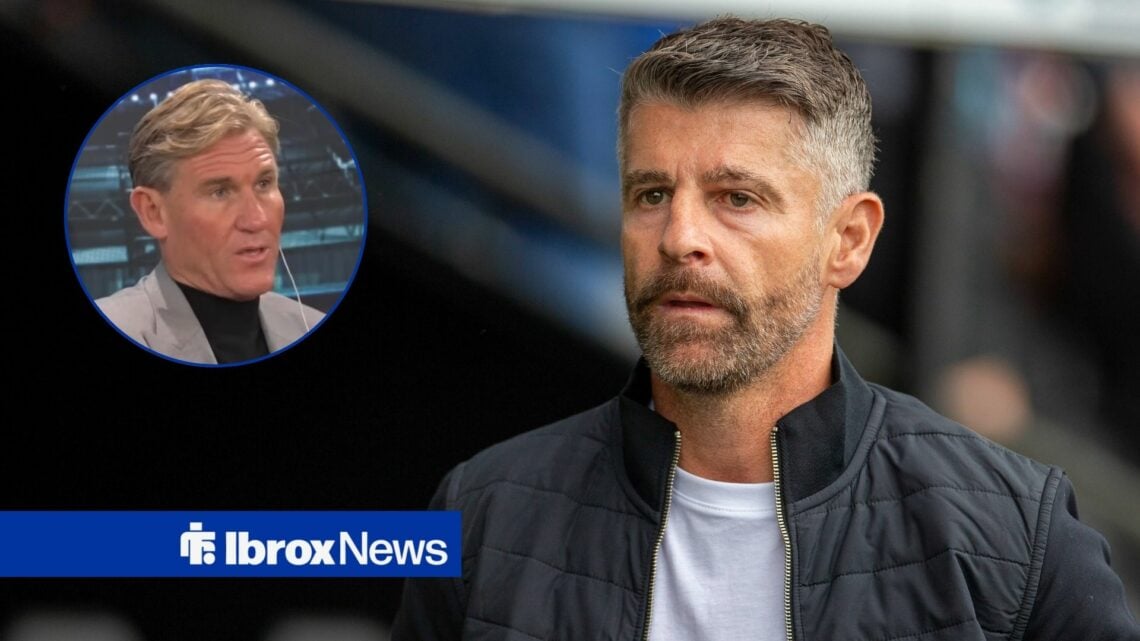 Stephen Robinson looking on with Simon Jordan in frame