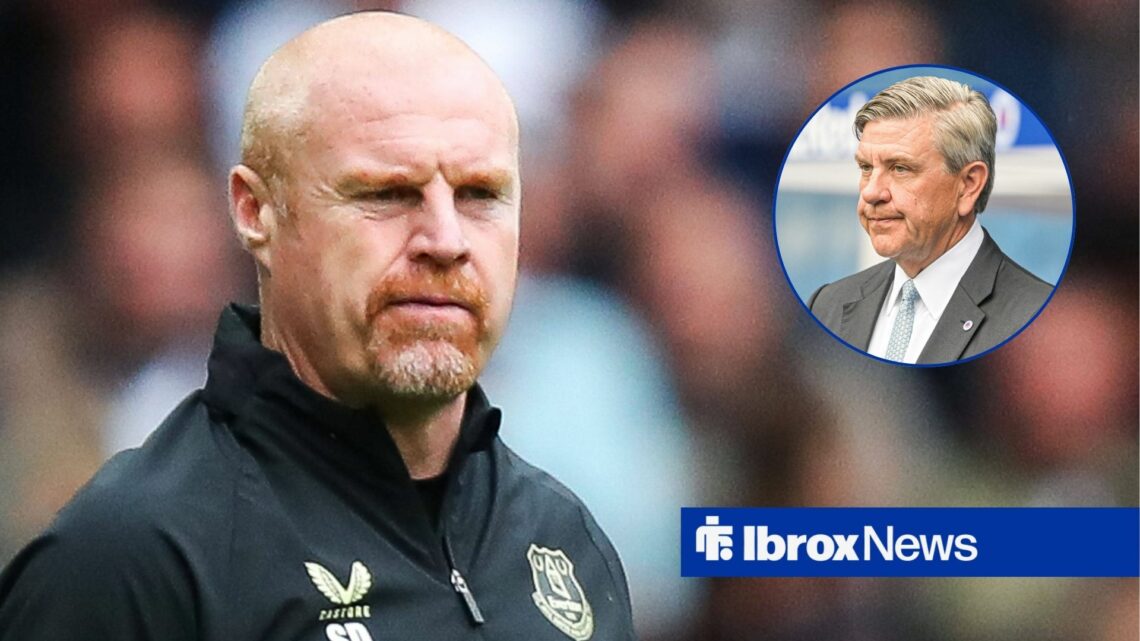 Sean Dyche alongside a circle inset of Andrew Cavenagh.