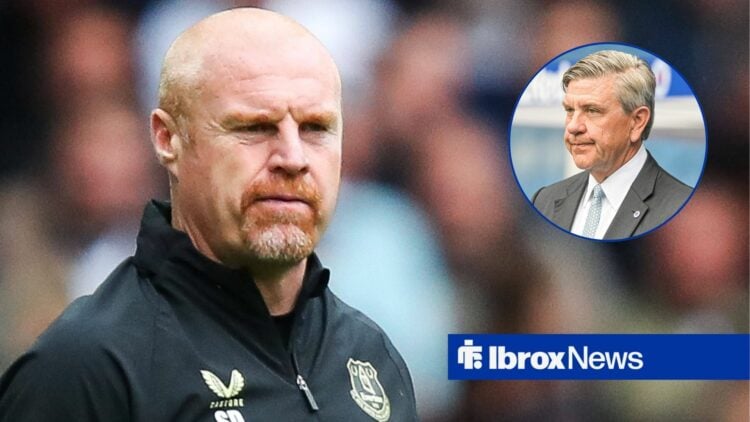 Sean Dyche alongside a circle inset of Andrew Cavenagh.