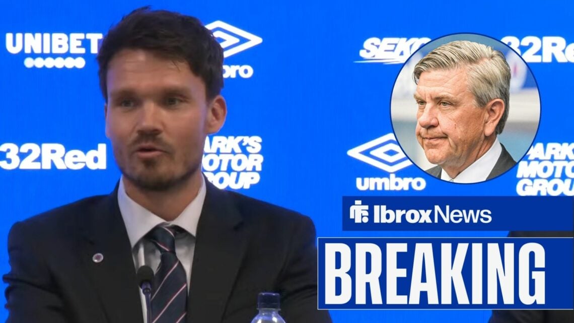 Rangers manager Danny Rohl with chairman Andrew Cavanegh inset