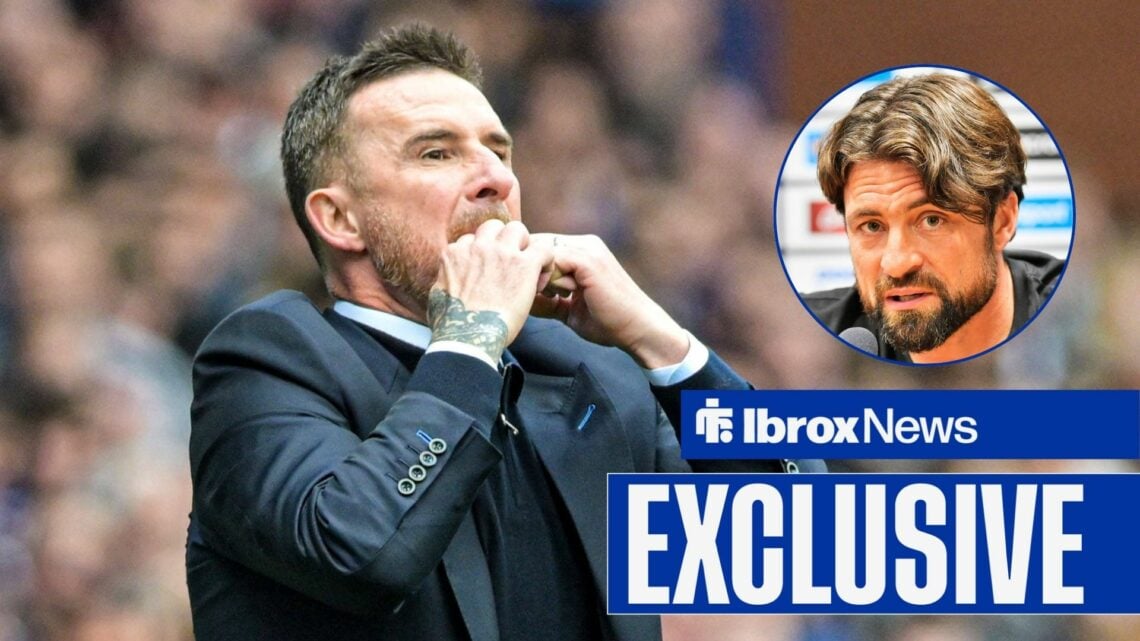Barry Ferguson alongside a circle inset of Russell Martin