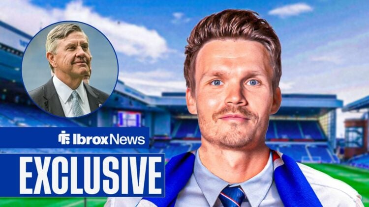 Rangers-linked manager Danny Rohl and a circular inset of chairman Andrew Cavenagh