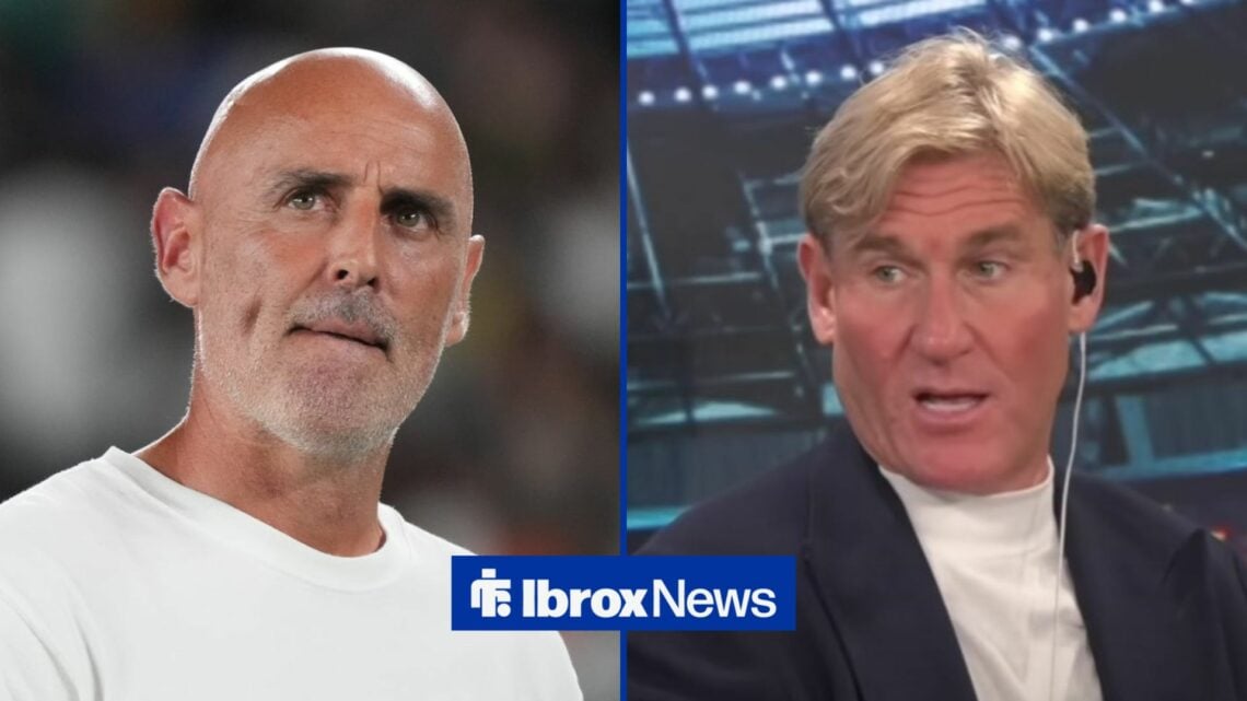 Kevin Muscat with Simon Jordan looking at him.