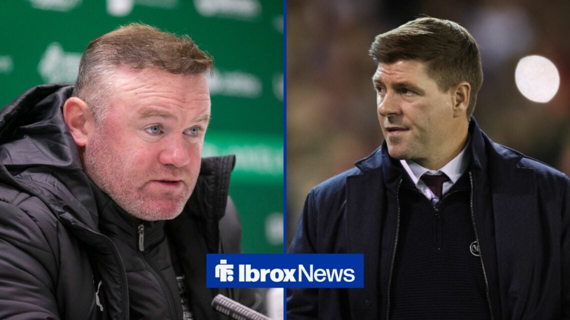 Steven Gerrard and Wayne Rooney alongside each other.