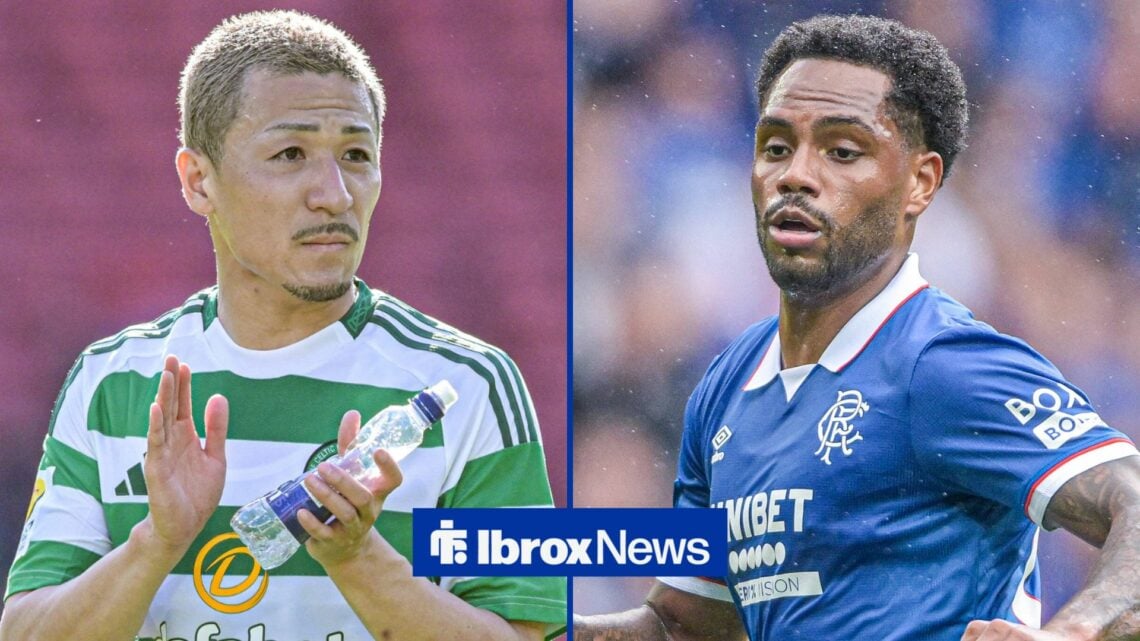 Daizen Maeda looking towards Danilo in separate insets