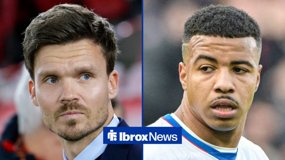 Danny Rohl and Hamza Igamane looking at each other.