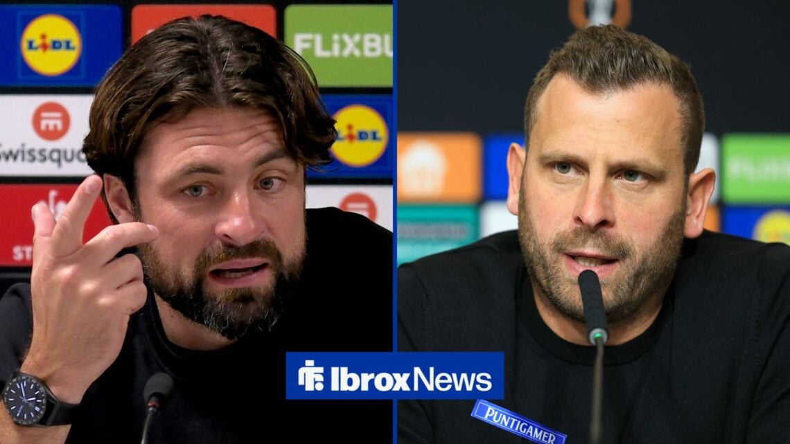 Rangers manager Russell Martin and Sturm Graz manager Jurgen Samuel both talk at Europa League press conferences
