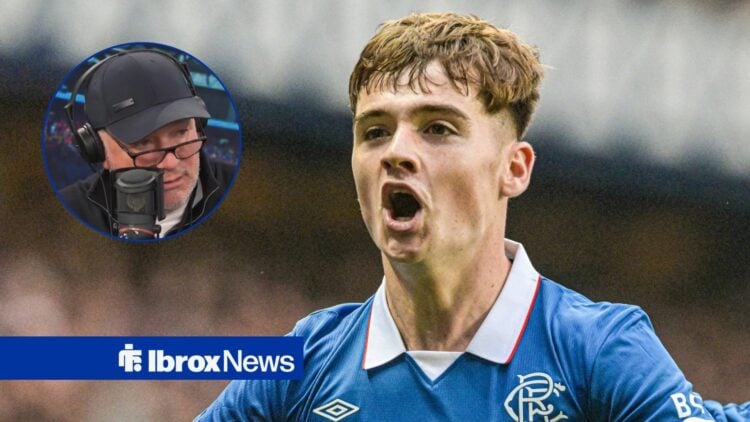 Rangers star Findlay Curtis, Ally McCoist in inset.