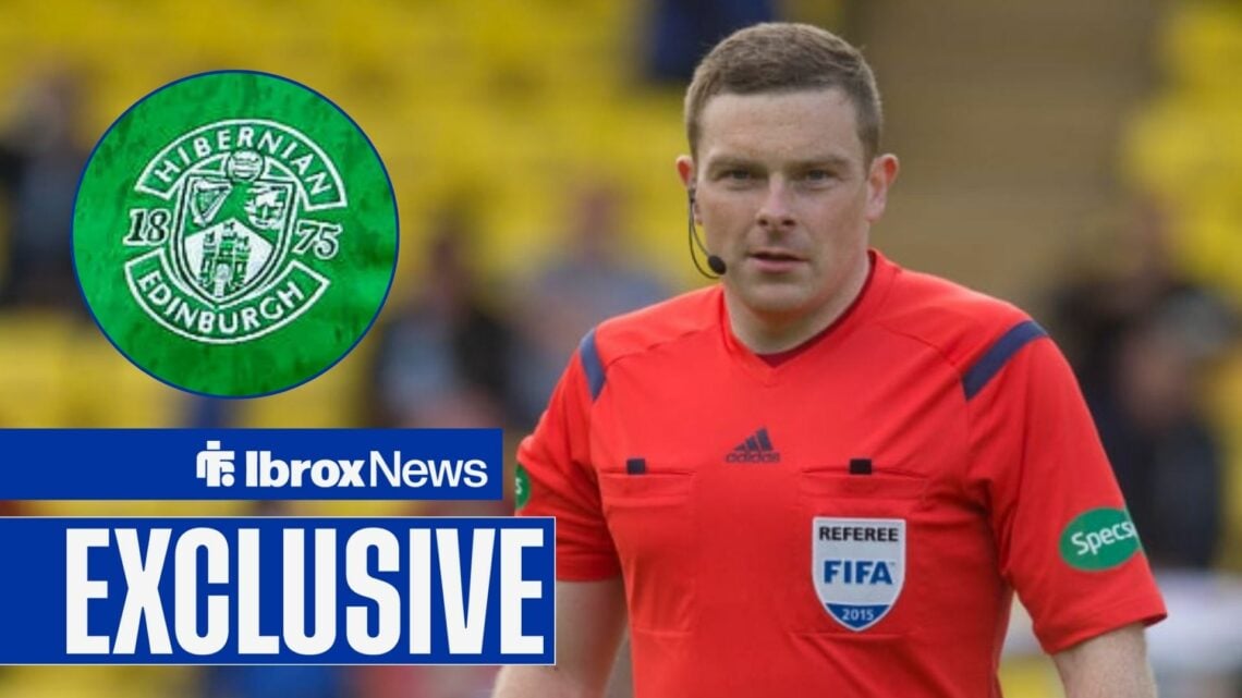 John Beaton refereed Hibernian vs Rangers