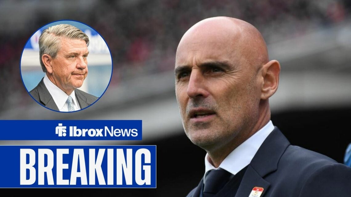 Kevin Muscat looking confused, Rangers chief Andrew Cavenagh looking baffled.