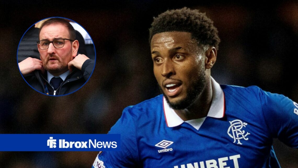 Rangers flop Youssef Chermiti in action, Kevin Thelwell in inset.