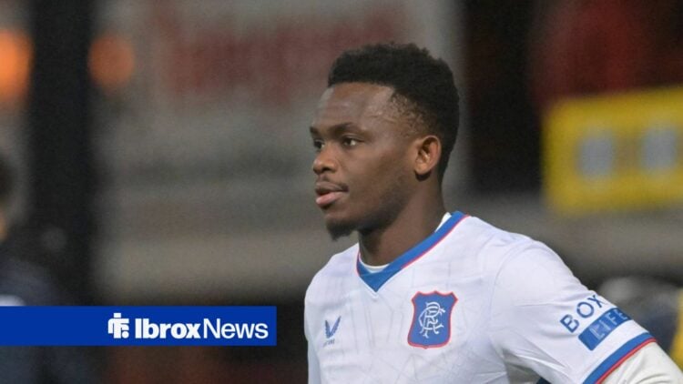 Rabbi Matondo staring into the distance while in action for Rangers
