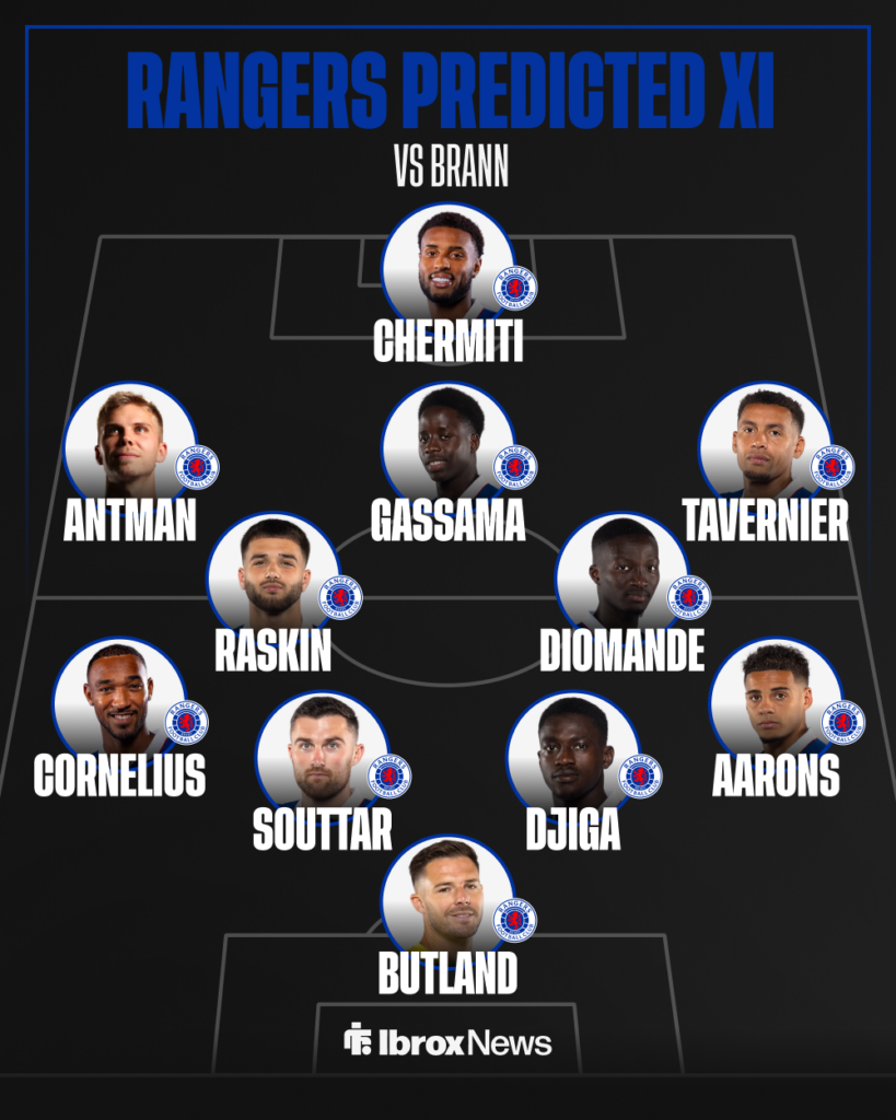 Rangers predicted XI vs Brann