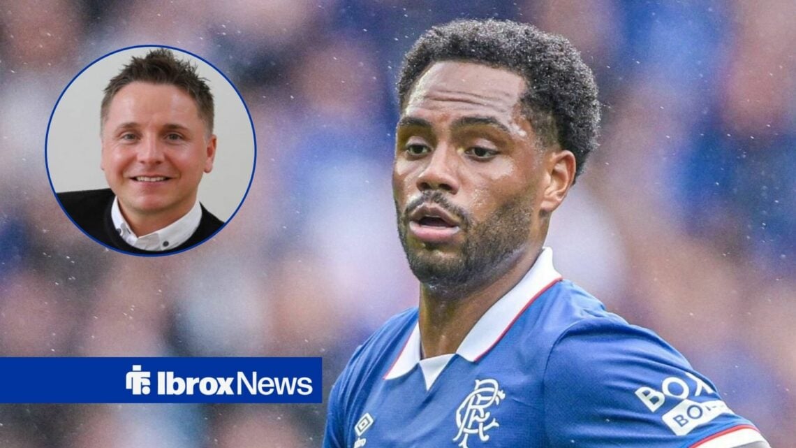 Rangers star Danilo looking confused, Tam McManus in inset.