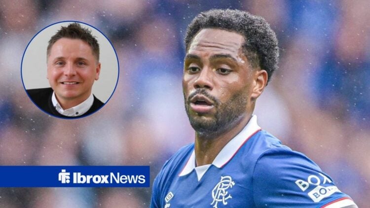 Rangers star Danilo looking confused, Tam McManus in inset.