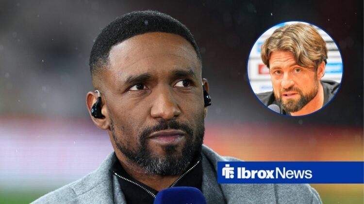 Former Rangers striker Jermain Defoe and Russell Martin in circular inset