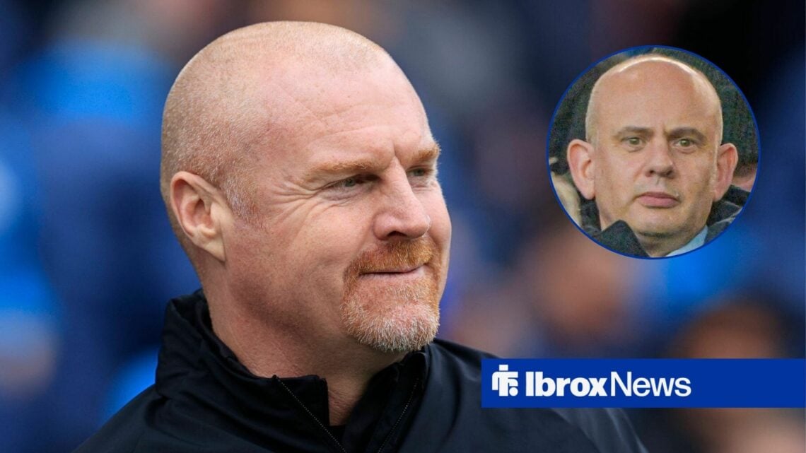 Rangers CEO Patrick Stewart in circular inset and Sean Dyche