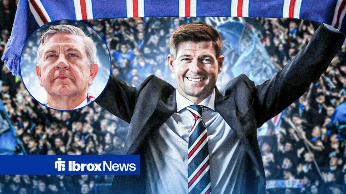 Rangers-linked manager Steven Gerrard and Andrew Cavenagh in circular inset