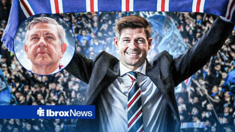 Rangers-linked manager Steven Gerrard and Andrew Cavenagh in circular inset