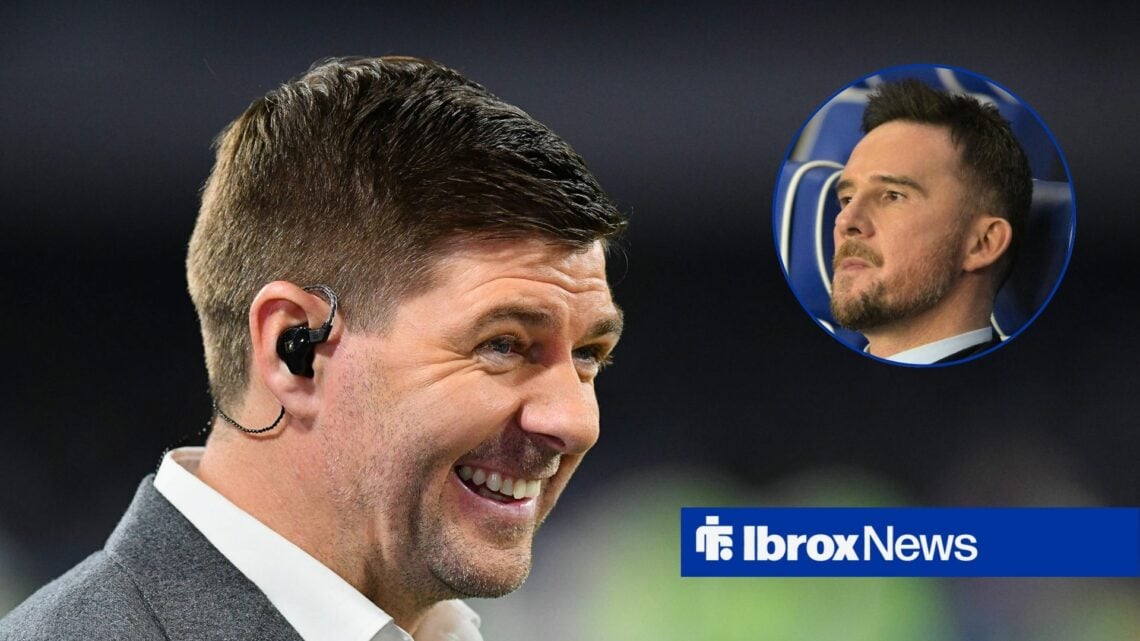 Former Rangers manager Steven Gerrard and Barry Ferguson in circular inset